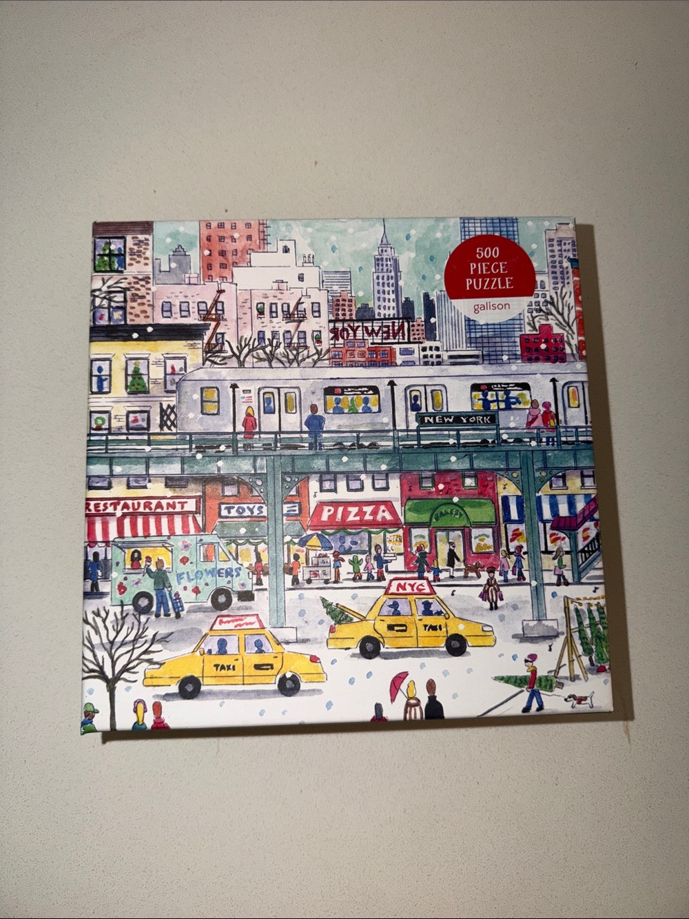 Galison New York City 500-Piece Puzzle - White/Yellow Artwork